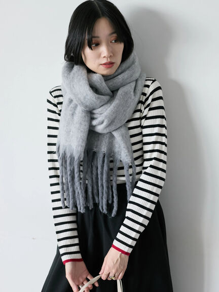 【Hug knit】リブハイネックプルオーバー（オフホワイト/ホワイト/ブラック/グリーン/ＴＯＰグレー）｜Samansa Mos2 blue（サマンサモスモス ブルー）通販