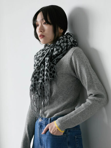 【Hug knit】リブハイネックプルオーバー（オフホワイト/ホワイト/ブラック/グリーン/ＴＯＰグレー）｜Samansa Mos2 blue（サマンサモスモス ブルー）通販