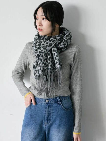 【Hug knit】リブハイネックプルオーバー（オフホワイト/ホワイト/ブラック/グリーン/ＴＯＰグレー）｜Samansa Mos2 blue（サマンサモスモス ブルー）通販