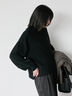 【Hug knit】袖ボリュームハイネックプルオーバー（ブラック/レッド/ダークオレンジ/グリーン/ＴＯＰグレー）｜Samansa Mos2 blue（サマンサモスモス ブルー）通販