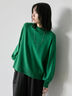 【Hug knit】袖ボリュームハイネックプルオーバー（ブラック/レッド/ダークオレンジ/グリーン/ＴＯＰグレー）｜Samansa Mos2 blue（サマンサモスモス ブルー）通販