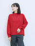 【Hug knit】袖ボリュームハイネックプルオーバー（ブラック/レッド/ダークオレンジ/グリーン/ＴＯＰグレー）｜Samansa Mos2 blue（サマンサモスモス ブルー）通販