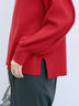 【Hug knit】袖ボリュームハイネックプルオーバー（ブラック/レッド/ダークオレンジ/グリーン/ＴＯＰグレー）｜Samansa Mos2 blue（サマンサモスモス ブルー）通販