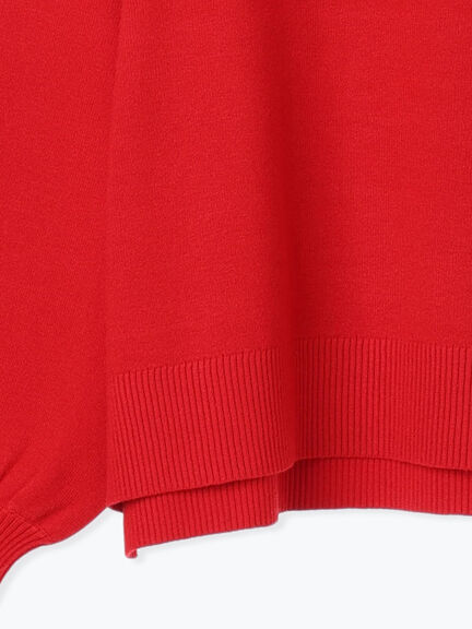 【Hug knit】袖ボリュームハイネックプルオーバー（ブラック/レッド/ダークオレンジ/グリーン/ＴＯＰグレー）｜Samansa Mos2 blue（サマンサモスモス ブルー）通販