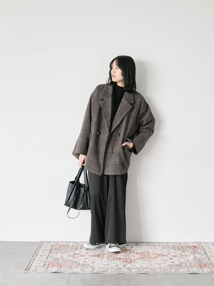 【Hug knit】袖ボリュームハイネックプルオーバー（ブラック/レッド/ダークオレンジ/グリーン/ＴＯＰグレー）｜Samansa Mos2 blue（サマンサモスモス ブルー）通販