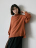 【Hug knit】袖ボリュームハイネックプルオーバー（ブラック/レッド/ダークオレンジ/グリーン/ＴＯＰグレー）｜Samansa Mos2 blue（サマンサモスモス ブルー）通販