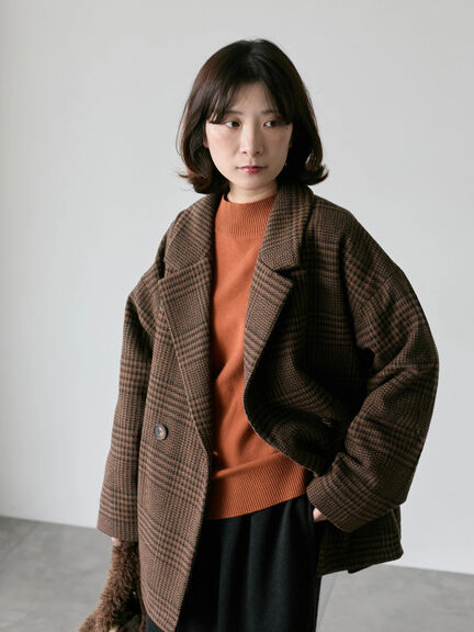 【Hug knit】袖ボリュームハイネックプルオーバー（ブラック/レッド/ダークオレンジ/グリーン/ＴＯＰグレー）｜Samansa Mos2 blue（サマンサモスモス ブルー）通販