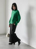 【Hug knit】袖ボリュームハイネックプルオーバー（ブラック/レッド/ダークオレンジ/グリーン/ＴＯＰグレー）｜Samansa Mos2 blue（サマンサモスモス ブルー）通販