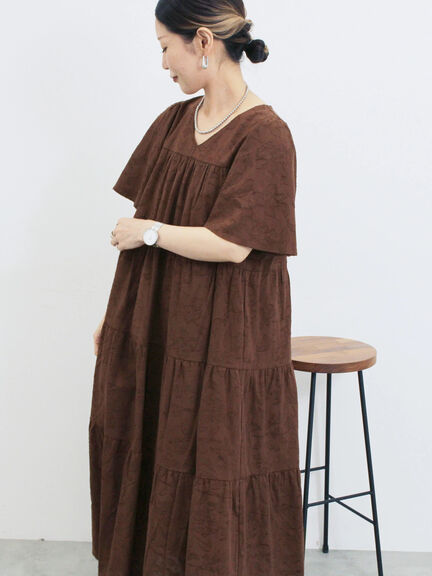 【美品】deres デレス 12th ワンピース ブラウン 茶 サイズ1 ドットキャミワンピース / Brown&Street（ブラウンアンド