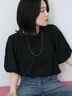 袖ボリュームTシャツ（オフホワイト/ブラック/Ｓグレー）｜Samansa Mos2 blue（サマンサモスモス ブルー）通販