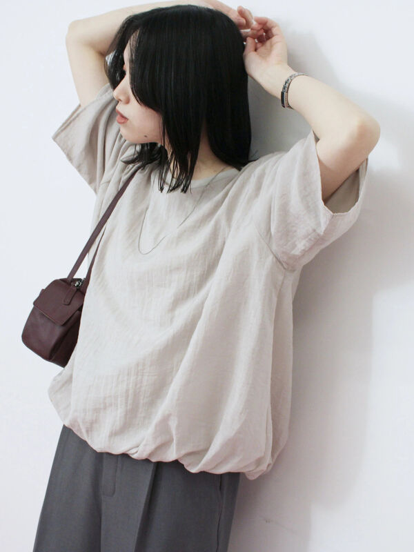 裾バルーンTシャツ（Ｓグレー）｜Samansa Mos2 blue（サマンサモスモス ブルー）通販