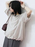 裾バルーンTシャツ（Ｓグレー）｜Samansa Mos2 blue（サマンサモスモス ブルー）通販