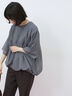 裾バルーンTシャツ（チャコールグレー/ブラック/Ｓグレー）｜Samansa Mos2 blue（サマンサモスモス ブルー）通販