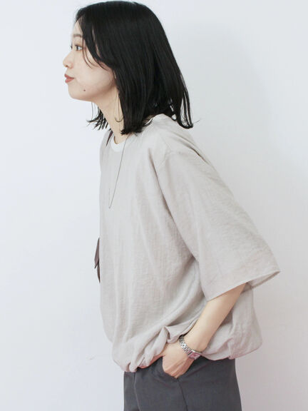 裾バルーンTシャツ（チャコールグレー/ブラック/Ｓグレー）｜Samansa Mos2 blue（サマンサモスモス ブルー）通販