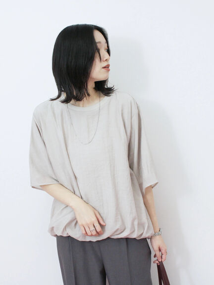 裾バルーンTシャツ（チャコールグレー/ブラック/Ｓグレー）｜Samansa Mos2 blue（サマンサモスモス ブルー）通販