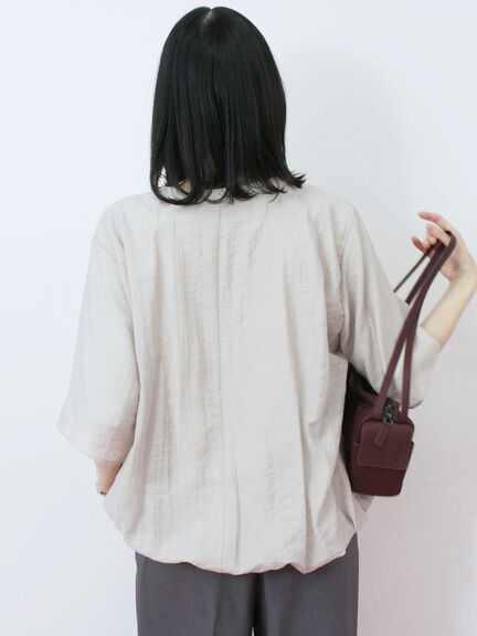 裾バルーンTシャツ（チャコールグレー/ブラック/Ｓグレー）｜Samansa Mos2 blue（サマンサモスモス ブルー）通販