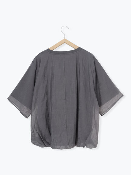 裾バルーンTシャツ（チャコールグレー/ブラック/Ｓグレー）｜Samansa Mos2 blue（サマンサモスモス ブルー）通販