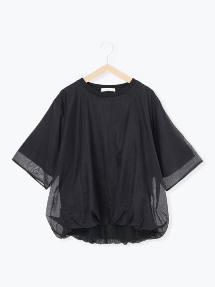 裾バルーンTシャツ（チャコールグレー/ブラック/Ｓグレー）｜Samansa Mos2 blue（サマンサモスモス ブルー）通販