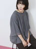 裾バルーンTシャツ（チャコールグレー/ブラック/Ｓグレー）｜Samansa Mos2 blue（サマンサモスモス ブルー）通販