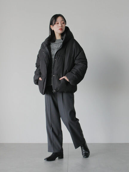 透かし柄ニットプルオーバー（チャコールグレー/ピンク/グリーン/サックスブルー/キナリ）｜Samansa Mos2 blue（サマンサモスモス ブルー）通販