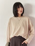 リネンタッチドルマンスリーブプルオーバー(ベージュ)|Samansa Mos2 blue(サマンサモスモス ブルー)通販