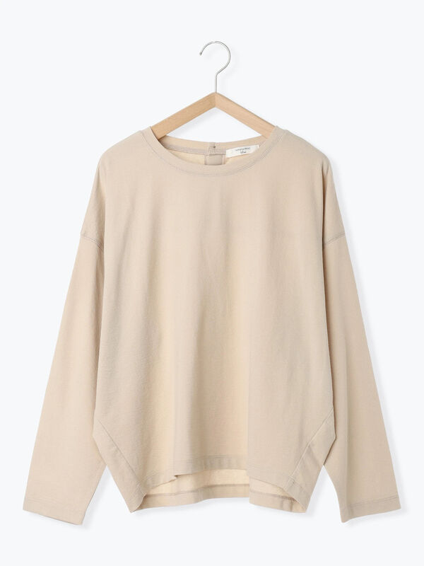 リネン100%プルオーバー　ドルマンスリーブ　Freeサイズ　ハンドメイド　g 寸法図【NO.235】ドルマンスリーブのプルオーバー（ニット用