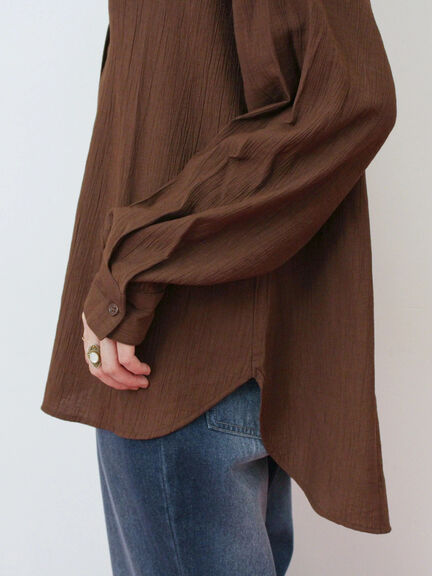 楊柳レギュラーシャツ（チャコールグレー/ブラウン/グリーン）｜Samansa Mos2 blue（サマンサモスモス ブルー）通販