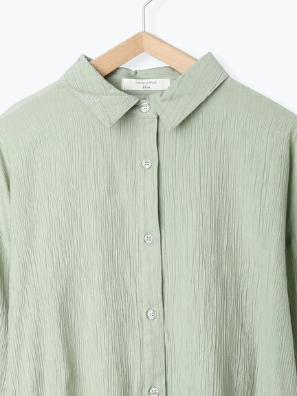 楊柳レギュラーシャツ（チャコールグレー/ブラウン/グリーン）｜Samansa Mos2 blue（サマンサモスモス ブルー）通販