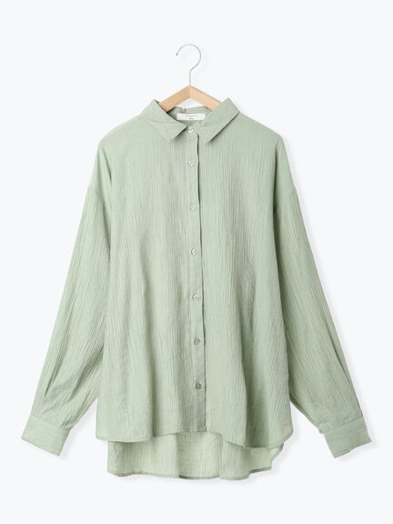 楊柳レギュラーシャツ（チャコールグレー/ブラウン/グリーン）｜Samansa Mos2 blue（サマンサモスモス ブルー）通販