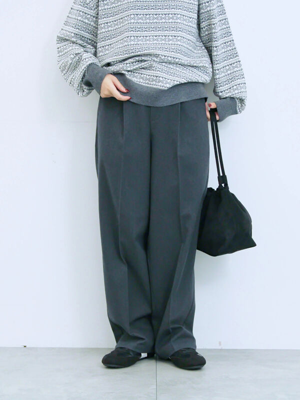 セール】 サイドタブ付きパンツ（グレー/チャコールグレー/ベージュ