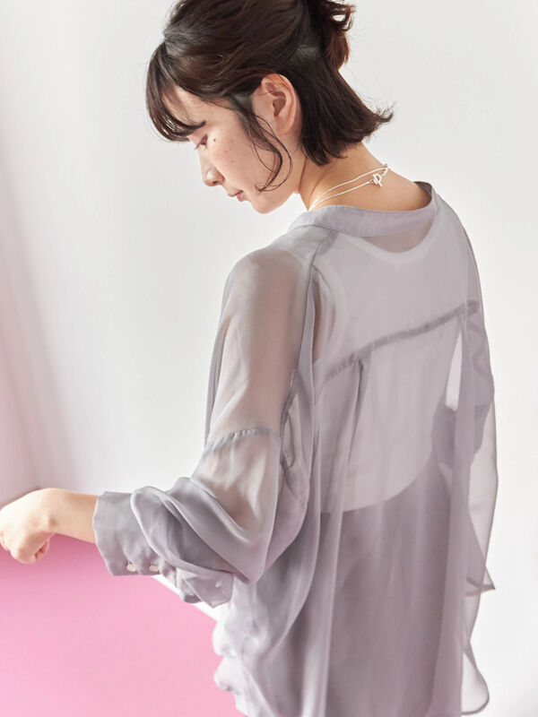 シアーバンドカラーシャツ  JEANASIS 楽天市場】【SALE／16%OFF】シアーバンドカラーシャツ JEANASIS