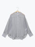 ◎バンドカラーシアーシャツ(グレー/ブラック/キナリ)|Samansa Mos2 blue(サマンサモスモス ブルー)通販