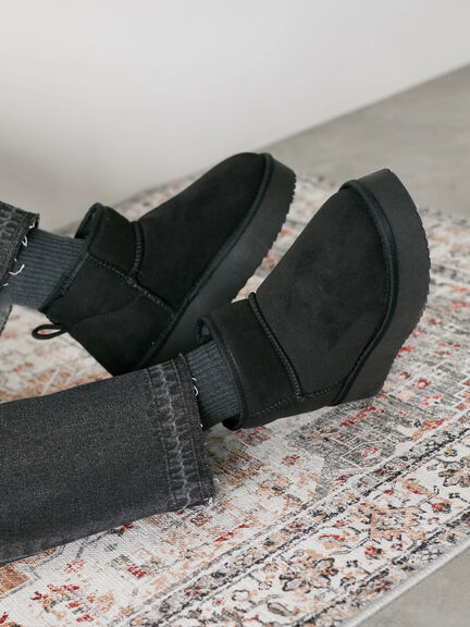 厚底ボアブーツ（ブラック/ダークブラウン/キャメル）｜Samansa Mos2 blue（サマンサモスモス ブルー）通販