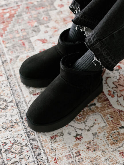 厚底ボアブーツ（ブラック/ダークブラウン/キャメル）｜Samansa Mos2 blue（サマンサモスモス ブルー）通販