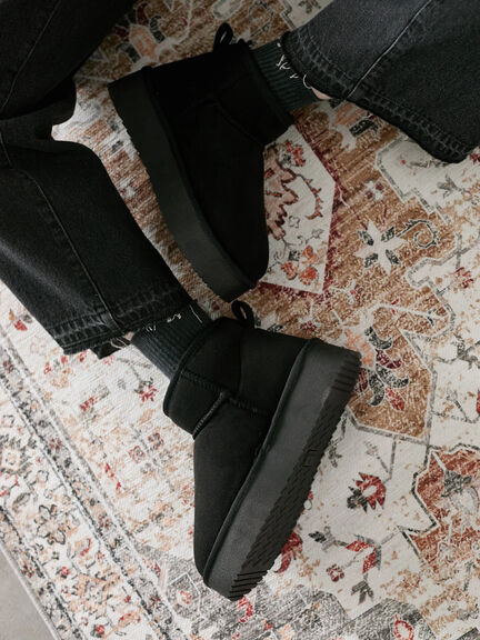 厚底ボアブーツ（ブラック/ダークブラウン/キャメル）｜Samansa Mos2 blue（サマンサモスモス ブルー）通販