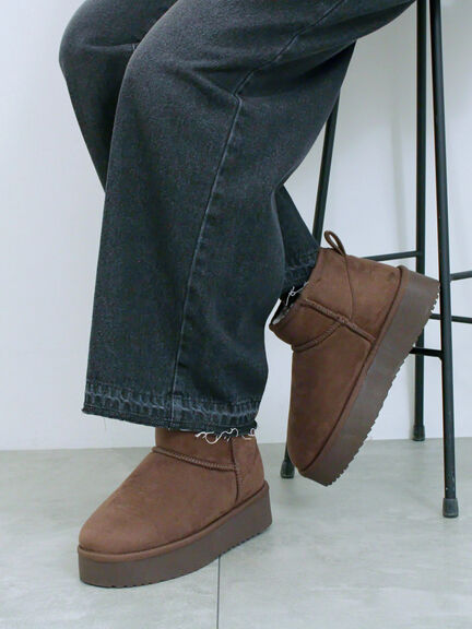 厚底ボアブーツ（ブラック/ダークブラウン/キャメル）｜Samansa Mos2 blue（サマンサモスモス ブルー）通販