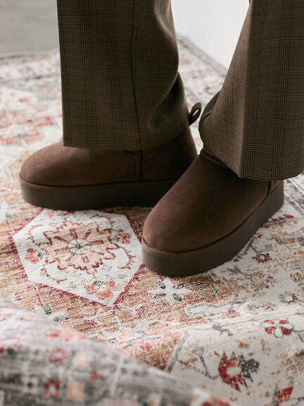 厚底ボアブーツ（ブラック/ダークブラウン/キャメル）｜Samansa Mos2 blue（サマンサモスモス ブルー）通販