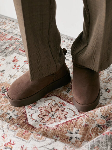 厚底ボアブーツ（ブラック/ダークブラウン/キャメル）｜Samansa Mos2 blue（サマンサモスモス ブルー）通販