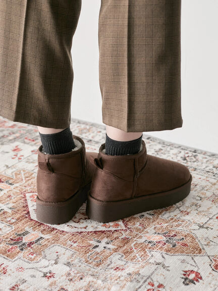 厚底ボアブーツ（ブラック/ダークブラウン/キャメル）｜Samansa Mos2 blue（サマンサモスモス ブルー）通販