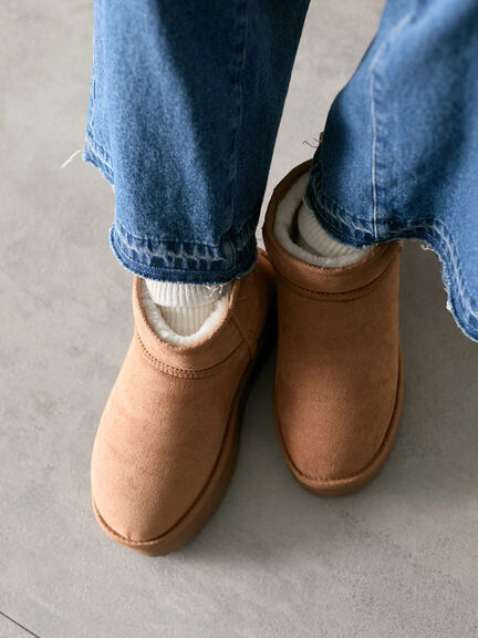 厚底ボアブーツ（ブラック/ダークブラウン/キャメル）｜Samansa Mos2 blue（サマンサモスモス ブルー）通販