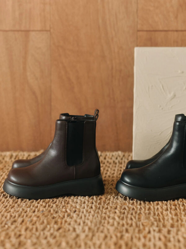 セール】 サイドゴアブーツ（ブラック/ダークブラウン/シューズ