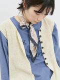 バンダナ付きニットベスト(キナリ)|Samansa Mos2 blue(サマンサモスモス ブルー)通販