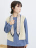 バンダナ付きニットベスト(ブラウン/ブルー/キナリ)|Samansa Mos2 blue(サマンサモスモス ブルー)通販