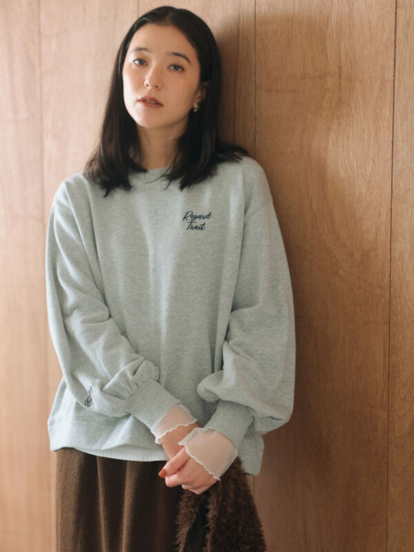 セール】 ラメ裏毛プルオーバー（チャコールグレー/モカ/TOPグレー