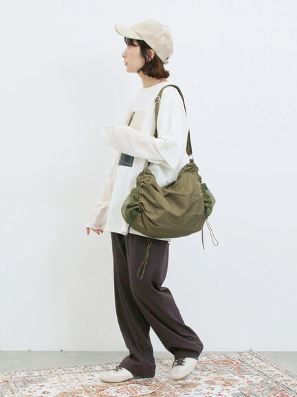 袖シフォンレイヤードプルオーバー（オフホワイト/チャコールグレー/ブラック）｜Samansa Mos2 blue（サマンサモスモス ブルー）通販