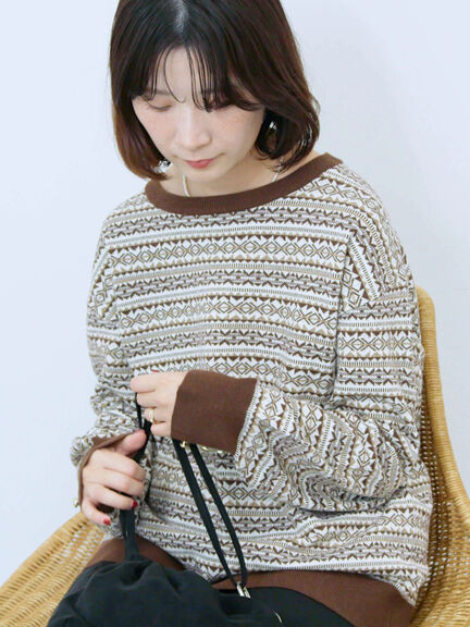 ニット・セーター(ブラウン/茶色系)｜Samansa Mos2 blue（サマンサ