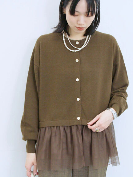 LOUNIE ブラウン カーディガン サイズ2 カーディガン(ブラウン/茶色系)｜レディースファッション通販の