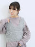 ふわふわショート丈ニットベスト(グレー/キナリ/Sグレー)|Samansa Mos2 blue(サマンサモスモス ブルー)通販