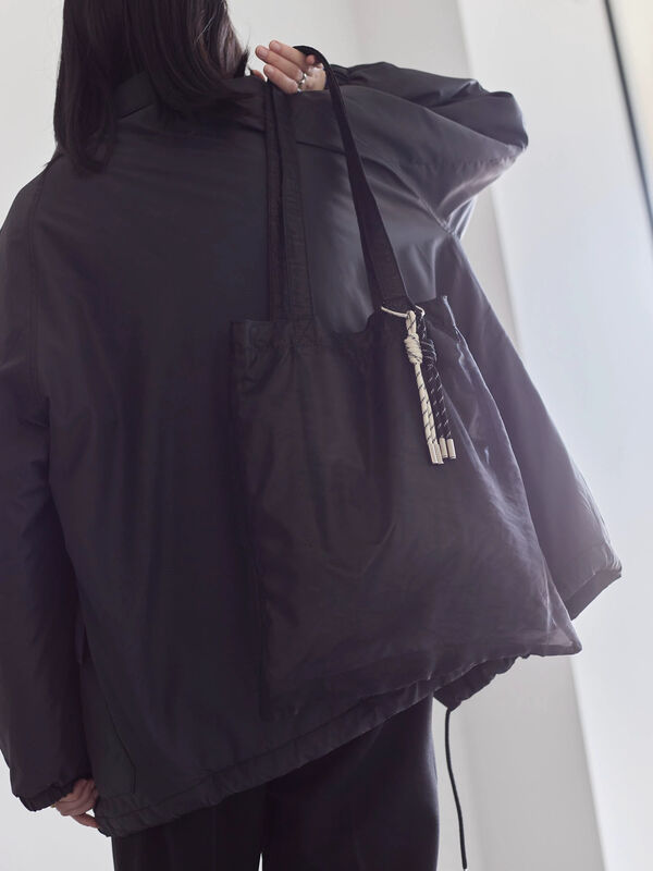 チュールレイヤードトート（ブラック）｜Samansa Mos2 blue（サマンサモスモス ブルー）通販