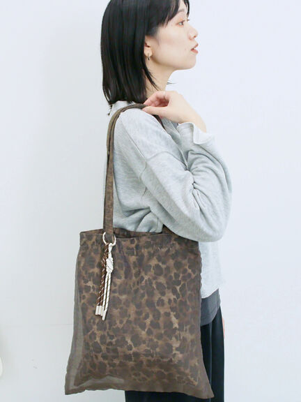 チュールレイヤードトート（ブラック/ブラウン/クリーム）｜Samansa Mos2 blue（サマンサモスモス ブルー）通販